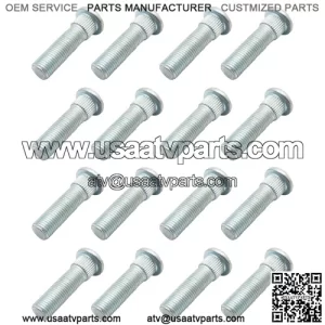 16 Front Rear Wheel Stud Bolts for Polaris Ranger 400 500 570 700 800 900 EV ETX