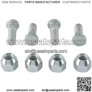 85-1065 Wheel Stud and Nut Kit Compatible with/Replacement For Suzuki LT-A 400 Eiger 2WD 2002-2007, LT-A 450 X King Quad 4WD 2007-2010, LT-A 500 F Quad Master 4WD 2000-2001