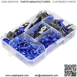 177 Pcs Motorcycle Fairing Bolt Kit, Colorful Fasteners Bolts Nut Clips Set, M5 M6 Aluminum Motorcycle Windscreen Screws, Fixing Sportbike Bolts Fairing for Most Motorcycle