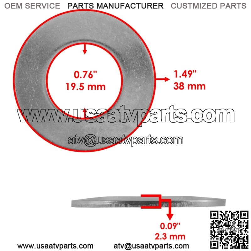 Rear Axle Castle Nut w/ Cone Washer & Cotter Pin For Polaris Ranger 570 2014 (For: Polaris Sportsman 570) - Image 3