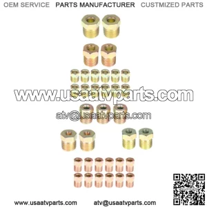 For 3/16 & 1/4" Brake Line Tubing Inverted Flare Tube Nut Fittings 35pcs