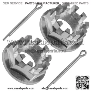 Set of 2 Rear Axle Nuts W/Pin For Honda TRX450S TRX450ES Foreman 450 1998-2001 (For: Honda)