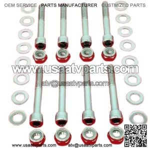 HONDA TRX450R 450ER 400EX 400X 300X 300EX POLISHED STAINLESS A-ARM BOLT KIT SET