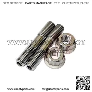 YFZ450 YFZ 450 Ti Exhaust Studs Bolt Heavy Duty Titanium Head Pipe Stud Bolt Kit