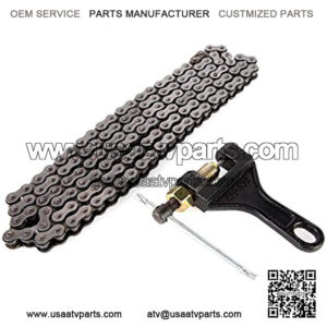 INNOGLOW 420 Motorcycle Chain 420 Standard Roller Chain 132 Link & Chain Breaker for 110cc 125cc Dirt Pit Bike Go Kart Scooter ATV Quad