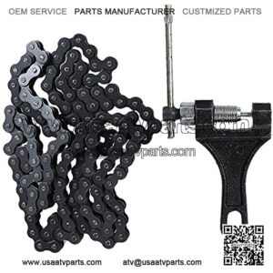 420 132L Standard Roller Chain 420 Chain 132 Link + Chain Breaker for 110cc 125cc Dirt Pit Bike Motorcycle Quad TaoTao ATV