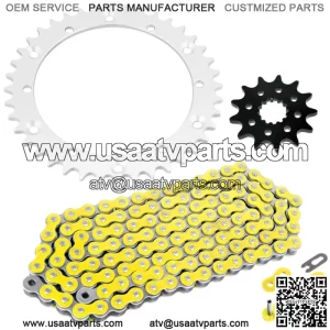 Drive Chain & Sprockets Kit for Yamaha Raptor 660 YFM660R 2001 2002 2003-2005