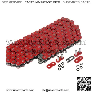 Red Drive Chain for Bike | Motorcycle Quad 520-Pitch 120-Links O-Ring