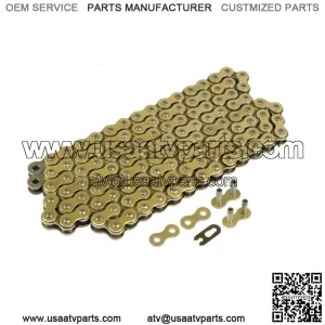 Gold Drive Chain for Bike | Motorcycle Quad 520-Pitch 120-Links Non O-Ring