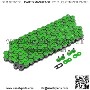 Green Drive Chain for Bike | Motorcycle Quad 520-Pitch 120-Links Non O-Ring
