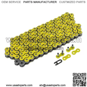 Yellow Drive Chain for Bike | Motorcycle Quad 520-Pitch 120-Links Non O-Ring