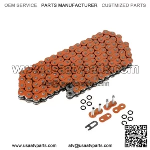 O-Ring Orange Drive Chain for Honda TRX450R 2004 2005 2006 2007 2008 (For: Honda)