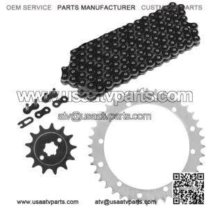 Black Drive Chain And Sprockets Kit for Yamaha Blaster 200 YFS200 1988-2006 (For: Yamaha YFS200)
