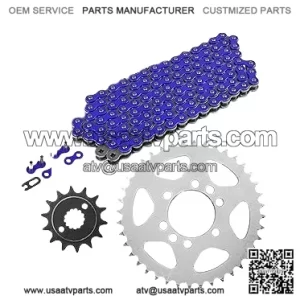 Blue Drive Chain And Sprockets Kit Compatible with Suzuki Ltz400 Quadsport Z400 2003-2008