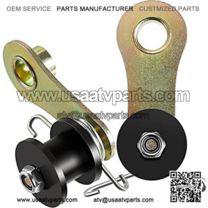 2 Pieces Chain Roller Tensioners Mini Bike Chain Tensioners Adjustable Roller Chain Tensioners Metal Chain Tension Rollers W/Spring 110 cc 125 cc 140 cc for Motorcycle Mini Bike ATV