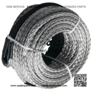 95ft x 3/8" GREY Winch Rope 20500 LBS Towing Cable for ATV SUV UTV