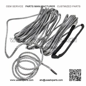 1/4" x 50' 10000LB Winch Rope Recovery Cable w/ Sheath ATV/UTV Boat