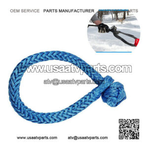 8mm * 100mm polymer Winch Line Cable Rope fits most car ATV UTV Blue