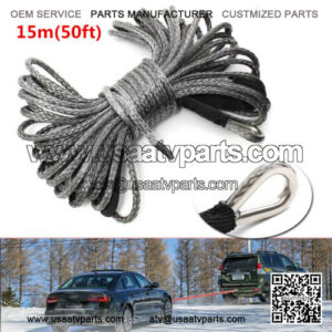 Car ATV UTV 50ft 8mm(1/4") Nylon Winch Line Cable Rope 5000-5700lbs