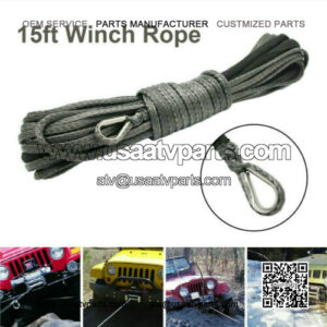 Winch Rope Line 3/16"x50' 10000LBS Recovery Cable 4WD w/Sheath ATV UTV
