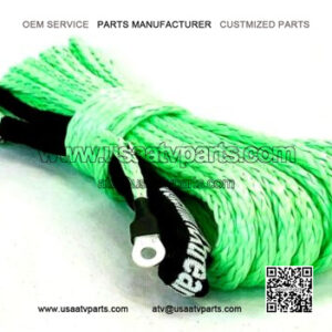 1/4'' x 50' Winch Rope Line green Recovery Cable 50 feet for ATV UTV