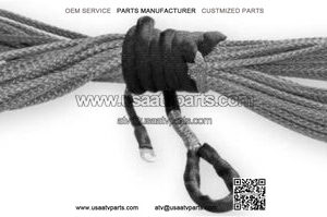 Smoke Synthetic ATV Winch Plow Cable 3/16" x 12' [SYN19-S12]