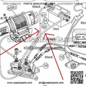 WARN 76853 ATV Power Cable Assembly Kit - 6 Gauge, 32"