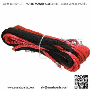 Rope Synthetic Cable Line With Hook For ATV UTV OFF ROAD 15m x 6mm 7000lbs