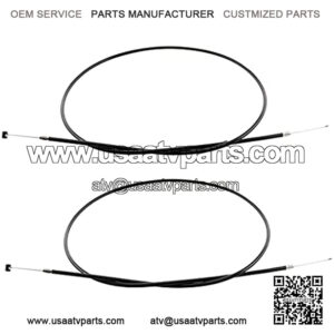 2pcs Universal 48 Inch Brake Clutch Throttle Cable for Go-Kart Mini Bike Bar Stool ATV