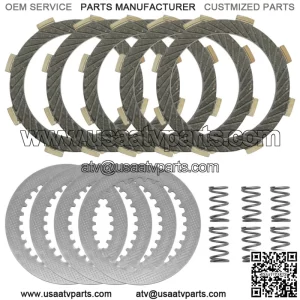 Clutch Friction Steel Plates and Springs Kit for Kawasaki KX65 2000 2001 - 2023