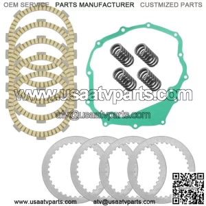 Clutch Friction Steel Plates and Springs Gasket Kit for Honda TRX250X 2009-2023
