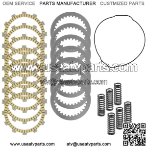 Clutch Friction Steel Plates with Springs O-Ring Kit for Yamaha YZ450F 2014-2017