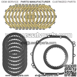 Clutch Friction Steel Plates Kit for Kawasaki Ninja ZX-6R ZX600 ZX636 2000-2004