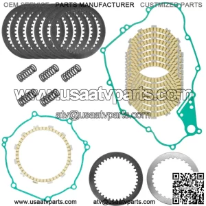 Clutch Friction Steel Plates Spring Gasket Kit for Kawasaki KFX450R KSF450 08-14