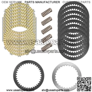 Clutch Friction Steel Plates and Springs Kit for Kawasaki KX450F KX450 2012-2018