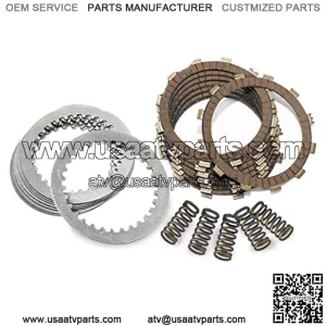 ORC120 Complete ATV Clutch Repair Rebuild Kit - Includes Springs Steel & Fiber Plates - Compatible with Arctic Cat 400 2X4 2003-2004 Fits Suzuki LT-F400 EIGER 2X4 2002-2003