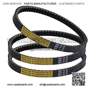 139QMB 1P39QMB Kevlar Drive Belt Replace NO.669-18-30 Compatible With GY6 49cc 50cc Roketa Baja Tank Jmstar Taotao Jonway Vespa Chinese Scooter Moped ATV. (3)