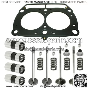 Cylinder Intake Exhaust Valve Gasket Kit for Polaris RZR 800 EFI 2008-2010