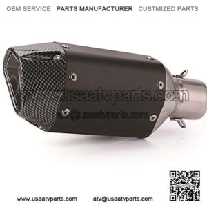 38-51 mm Motorcycle Universal Exhaust Slip on Silencers & Mufflers Compatible ATV Short Exhaust with Dirt Bike Street Bike Scooter Exhaust Pipe Diameter