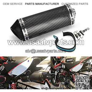 Slip on Exhaust 1.5" Inlet Stainelss steel With Moveable DB Killer For Dirt Bike Street Bike Scooter ATV Racing