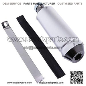 Polished Universal ATV Motorcycle Modified Exhaust Pipe Aluminum 28mm Adapter Inlet Connector for 50-125CC Scooter