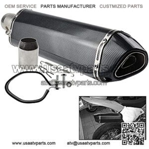 1.5-2" Universal Blue Inlet Motorcycles Scooters Exhaust Pipe with Removable DB Killer Fit for Dirt Bike Street Bike Scooter ATV Racing