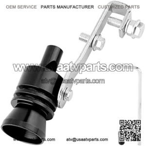 Turbo Whistle, Universal Aluminum Alloy Car Exhaust Pipe Turbo Whistle for Automobile ATV SUV Auto Accessories(Black)