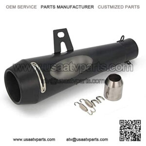 1.5" Universal Motorcycle Exhaust Slip on Exhaust Pipe with Silencers 38mm for Honda Grom Yamaha Kawasaki Suzuki Scooter Motorcycle ATV Dirt Street Bike (Carbon Fiber Color)