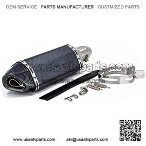 Universal Stainless Steel 1.5-2" Inlet Motorcycles Exhaust Pipe with Removable DB Killer for Dirt Bike Street Bike Scooter ATV Racing