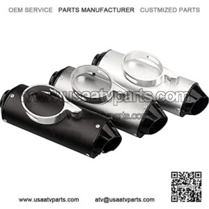 Universal 38mm Exhaust Pipe for with Clamp for 125cc 140cc 150cc 160cc SSR Lifan Dirt Bike Pit Bike Quad ATV Motorcycle Silver