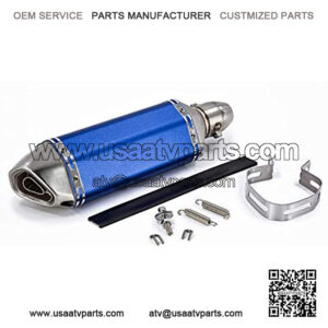 Universal 1.5-2" Inlet Exhaust with Removable DB Killer for Street/Sport Motorcycles and Scooters /ATV / Quad with 38-51mm Diameter Exhaust Pipes