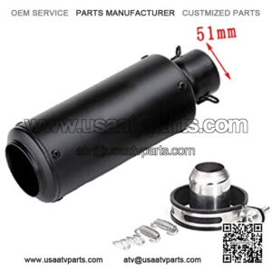 Universal 1.5-2" Inlet Exhaust Pipe With Removable DB Killer For Pit Dirt Bike Scooter ATV Street Bike Ka-wasa.ki Hon-d.a Ya-m.aha Su-zu.ki - 38-51mm