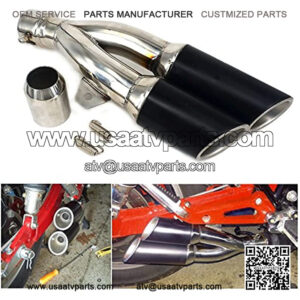 Slip on Exhaust 1.5-2 Inlet Stainelss Steel with Moveable DB Killer for Dirt Bike Street Bike Scooter ATV Racing