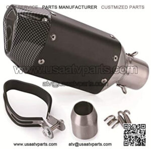 Universal 38-51mm Motorcycle Short Exhaust Pipe W/ Removable Silencer For Motorcycle and Dirt bike Street Bike Scooters Quad ATV
